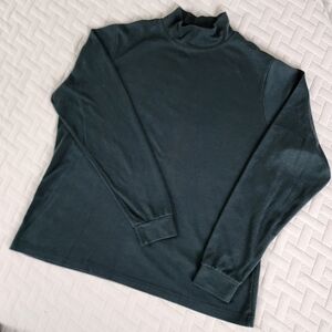 L.L. Bean Large Mock Turtle Neck Long Sleeve Turtleneck Dk.Green